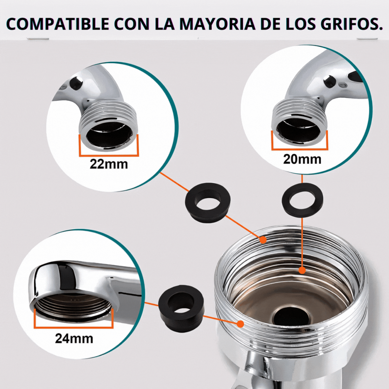 Grifo Giratorio AguaFlex 1080°